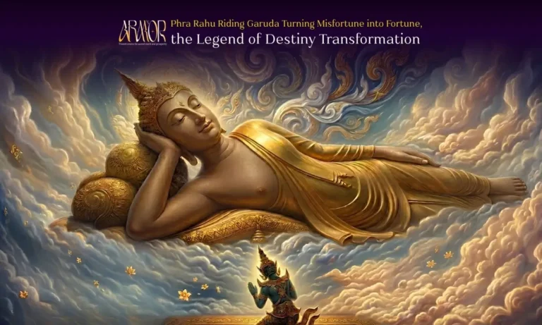 Phra Rahu Riding Garuda Turning Misfortune into Fortune, the Legend of Destiny Transformation ARMS ARMOR