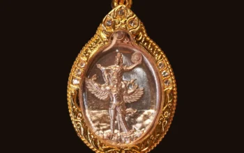 Phraya Yommarat Bestower of Wealth Coin, Magic Brass with Rainbow Patina