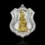 Phraya Yommarat "Bestower of Wealth" Coin Silver Medal with Solid Gold Mask