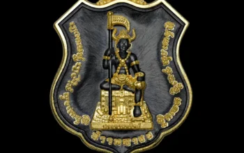 Phra Rahu amulet, back close-up